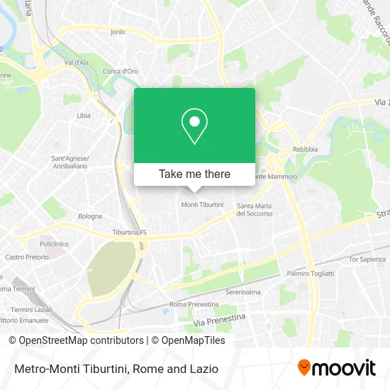 Metro-Monti Tiburtini map