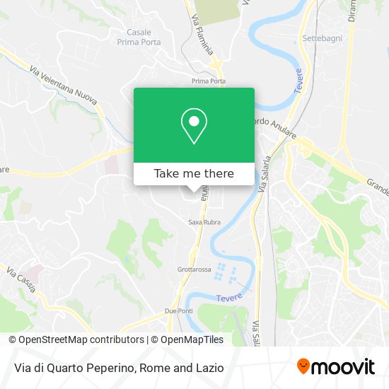 Via di Quarto Peperino map