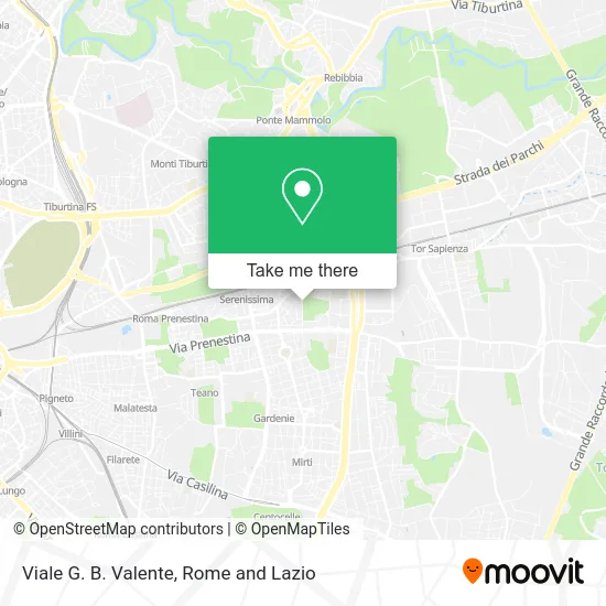 G. B. Valente Avenue map