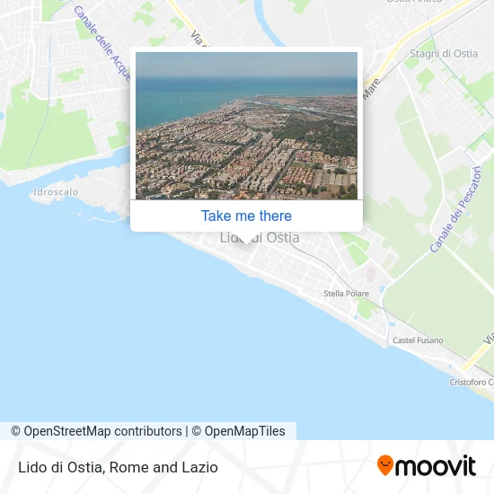 Lido di Ostia map