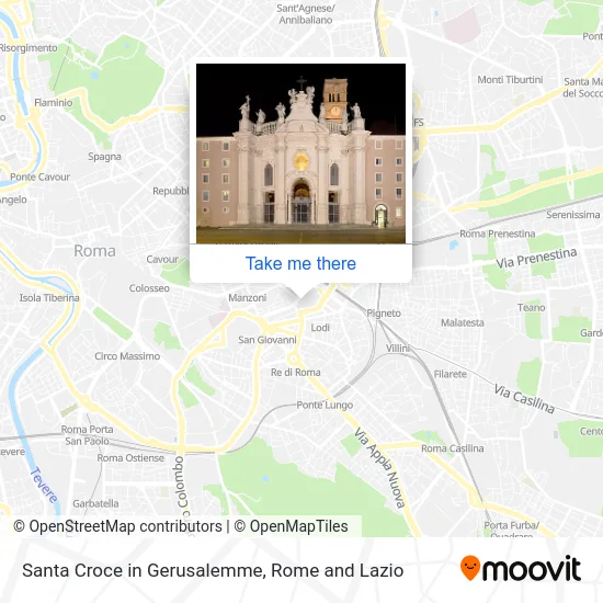 Holy Cross in Jerusalem map