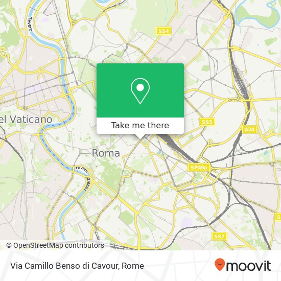 Via Camillo Benso di Cavour map