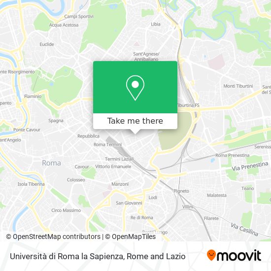 Università di Roma la Sapienza map