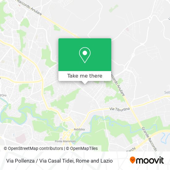 Via Pollenza / Via Casal Tidei map