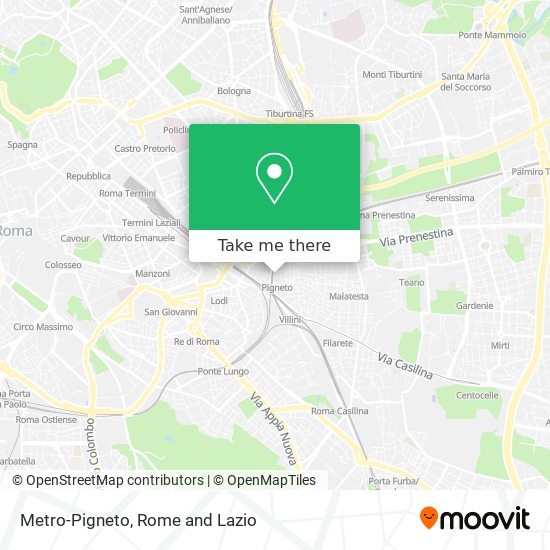 Metro-Pigneto map