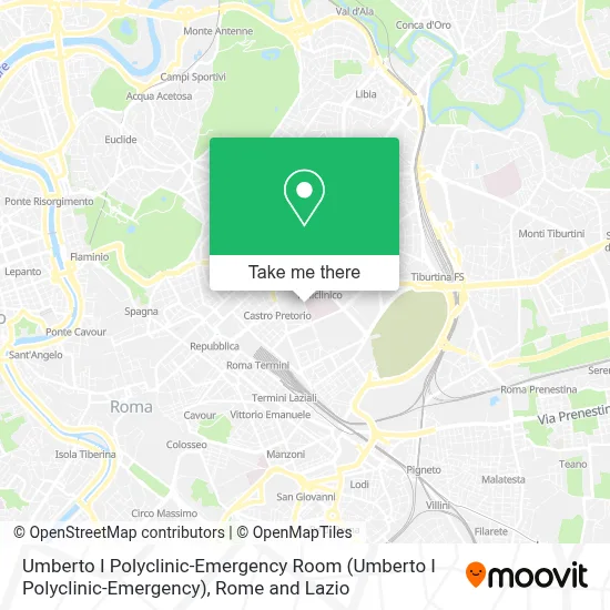 Umberto I Polyclinic-Emergency Room map
