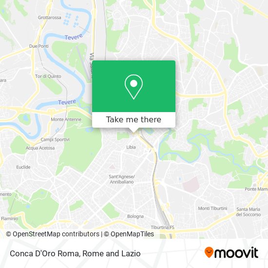 Conca D'Oro Roma map