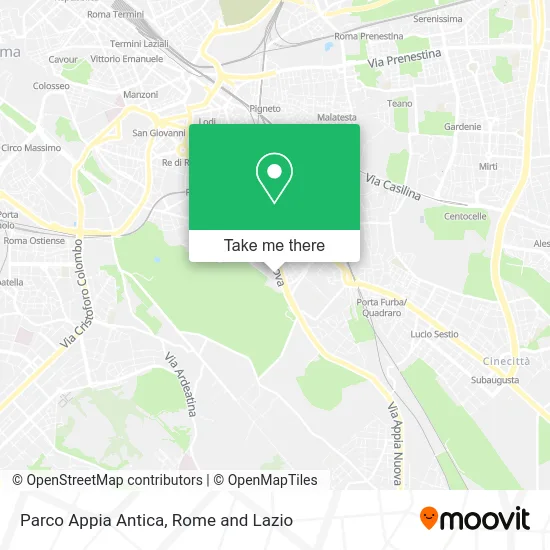 Appia Antica Park map