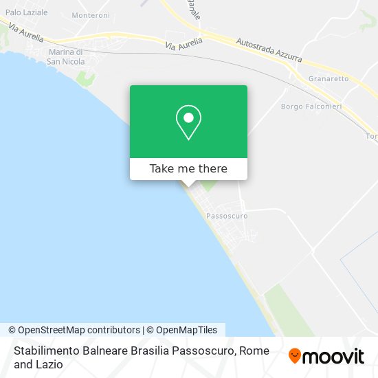 Stabilimento Balneare Brasilia Passoscuro map