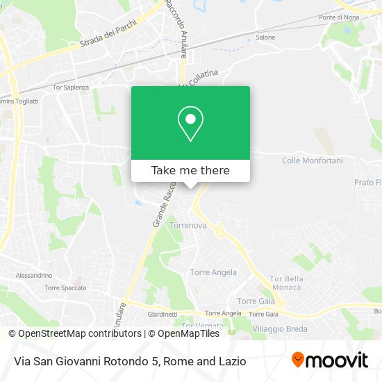 Via San Giovanni Rotondo 5 map