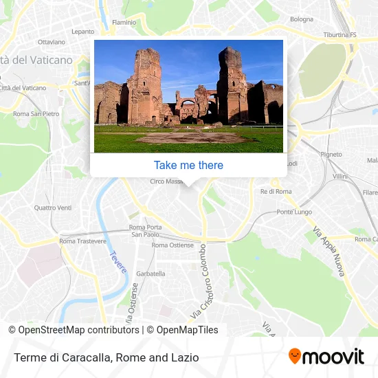 Caracalla Thermal Baths map