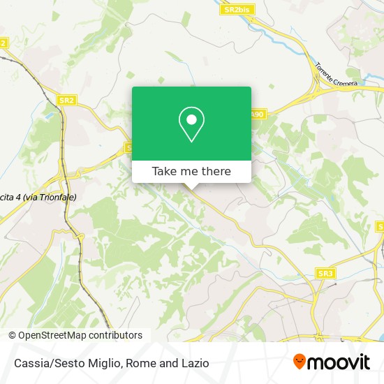 Cassia/Sesto Miglio map