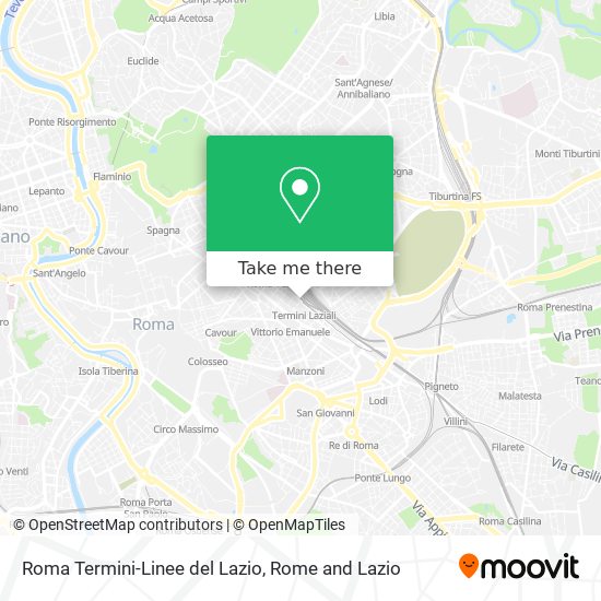 Roma Termini-Linee del Lazio map