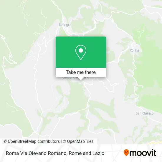 Rome Olevano Romano Street map