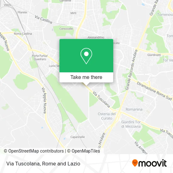 Via Tuscolana map