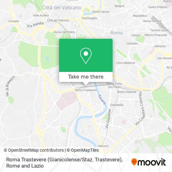 Roma Trastevere (Gianicolense / Staz. Trastevere) map