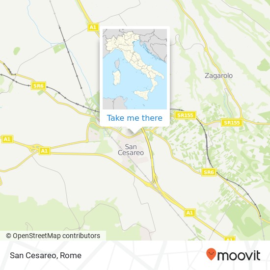 San Cesareo map