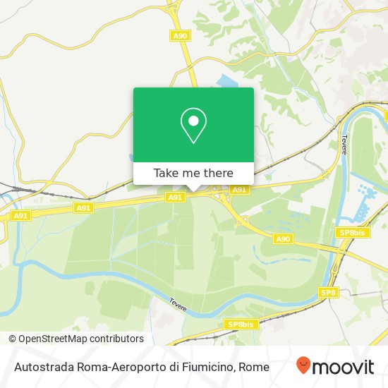 Autostrada Roma-Aeroporto di Fiumicino map