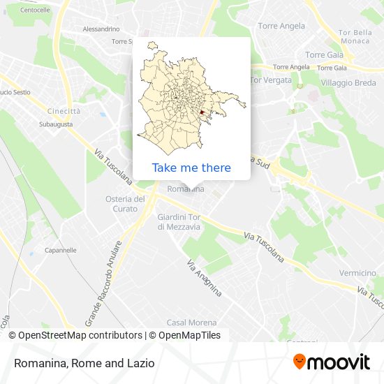 Romanina map