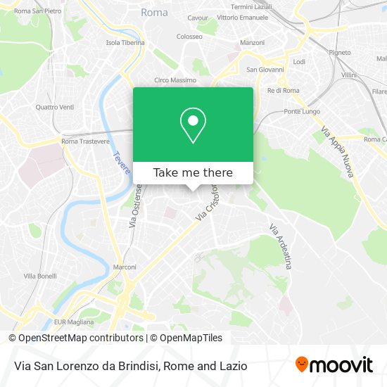 Via San Lorenzo da Brindisi map