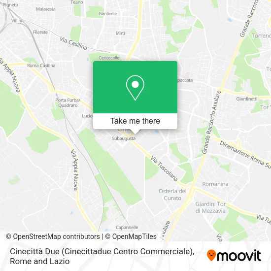 Cinecittà Due (Cinecittadue Centro Commerciale) map