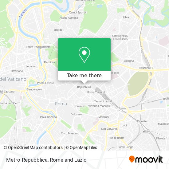 Metro-Repubblica map