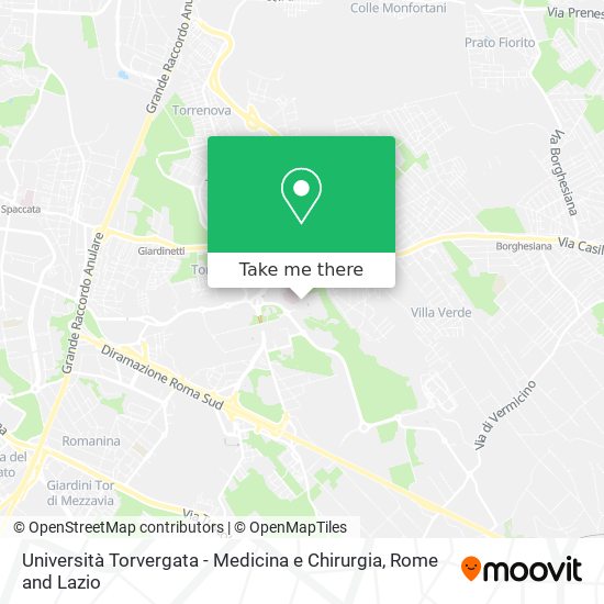 Università Torvergata - Medicina e Chirurgia map