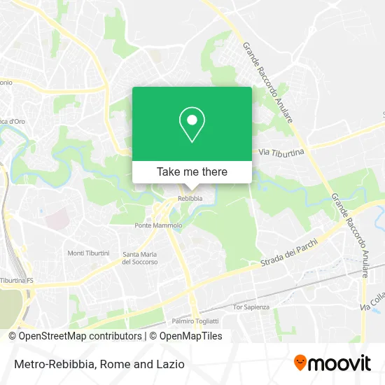Metro-Rebibbia map