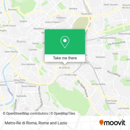 Metro-Re of Rome map