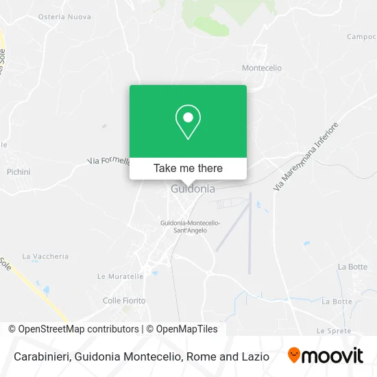 Carabinieri, Guidonia Montecelio map