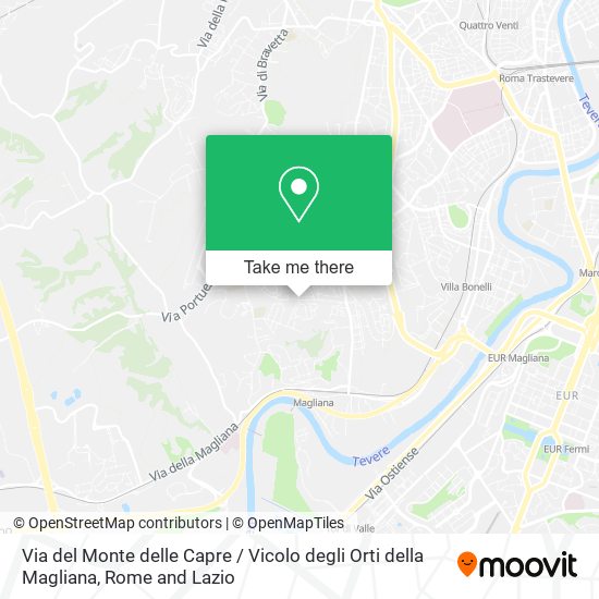 Via del Monte delle Capre / Vicolo degli Orti della Magliana map