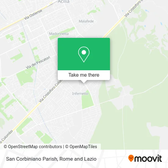 San Corbiniano Parish map