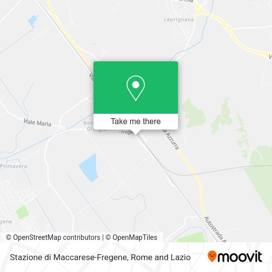 Stazione di Maccarese-Fregene map