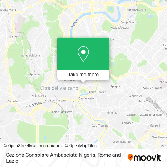 Sezione Consolare Ambasciata Nigeria map