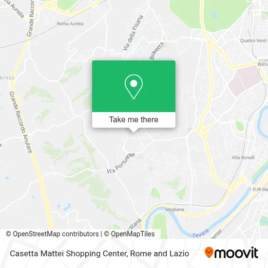 Casetta Mattei Shopping Center map