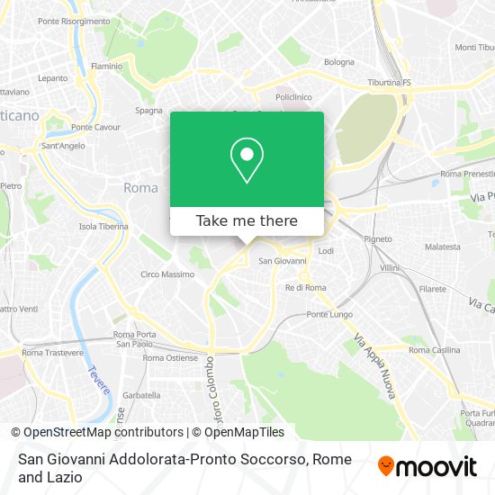 San Giovanni Addolorata-Pronto Soccorso map