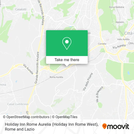 Holiday Inn Rome Aurelia map