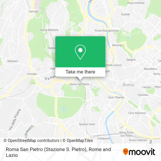 Rome San Pietro (St. Peter's Station) map