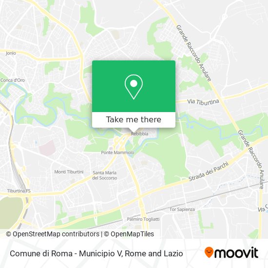 Comune di Roma - Municipio V map