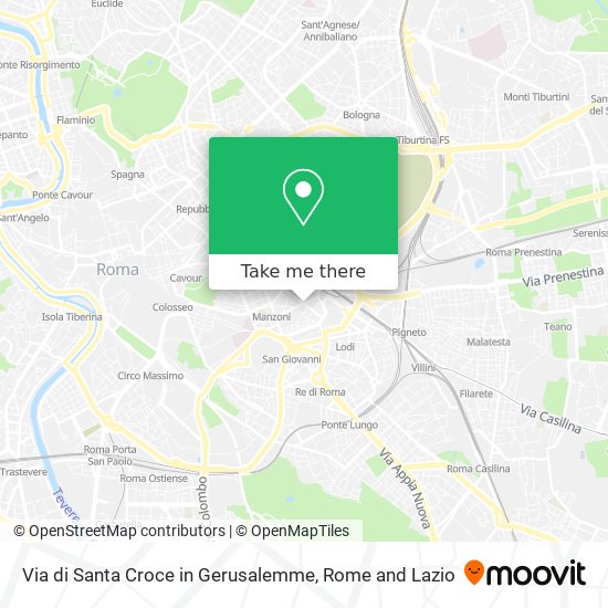 Via di Santa Croce in Gerusalemme map