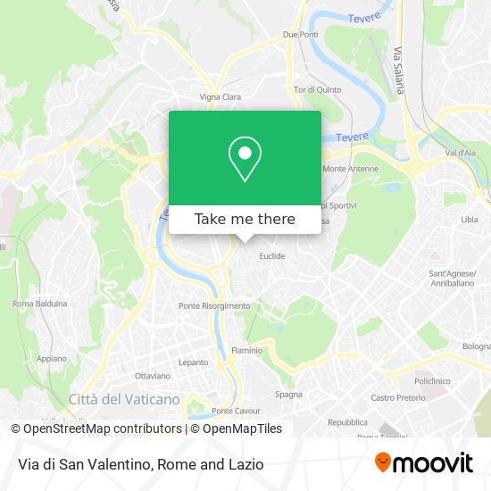 Via di San Valentino map