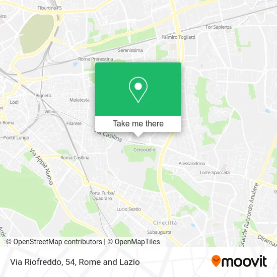 Via Riofreddo, 54 map