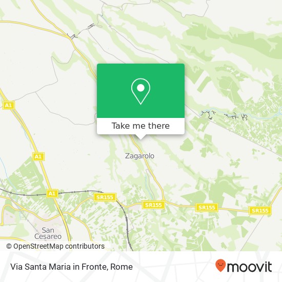 Via Santa Maria in Fronte map