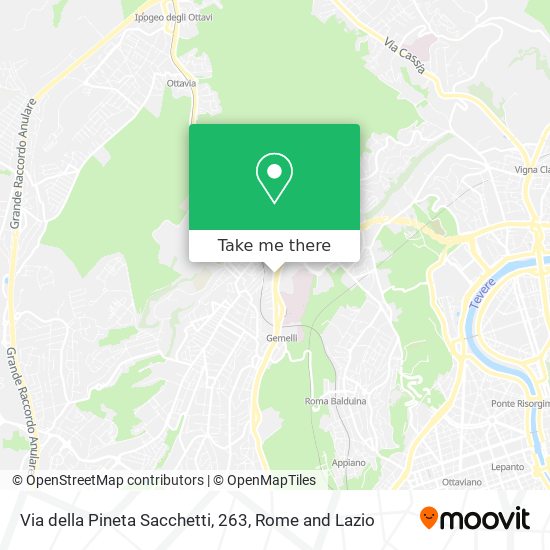 Via della Pineta Sacchetti, 263 map