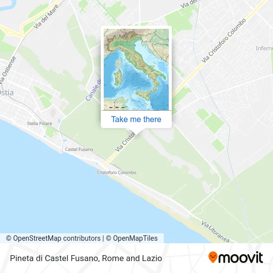 Pineta di Castel Fusano map