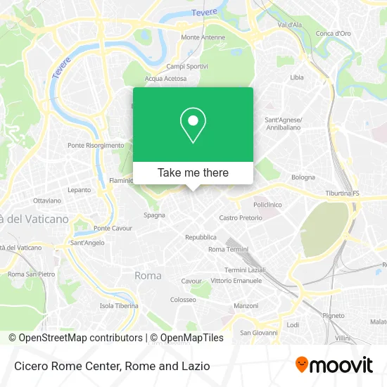 Cicero Rome Center map