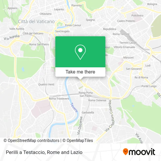 Perilli at Testaccio map