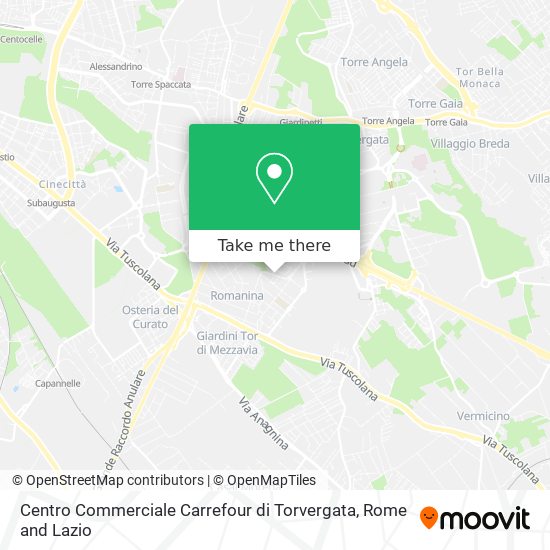 Centro Commerciale Carrefour di Torvergata map