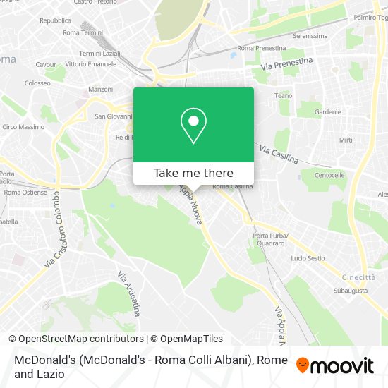 McDonald's (McDonald's - Roma Colli Albani) map