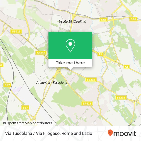 Via Tuscolana / Via Filogaso map